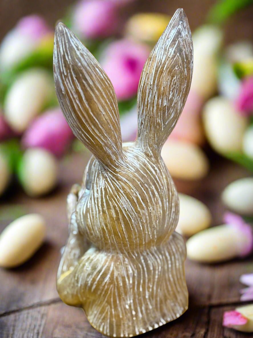 Small Resin Thinking Bunny | Cute Spring Decor | Charming Bunny Figurine | Perfect for Easter & Home Decoration - Nifty Decor & More