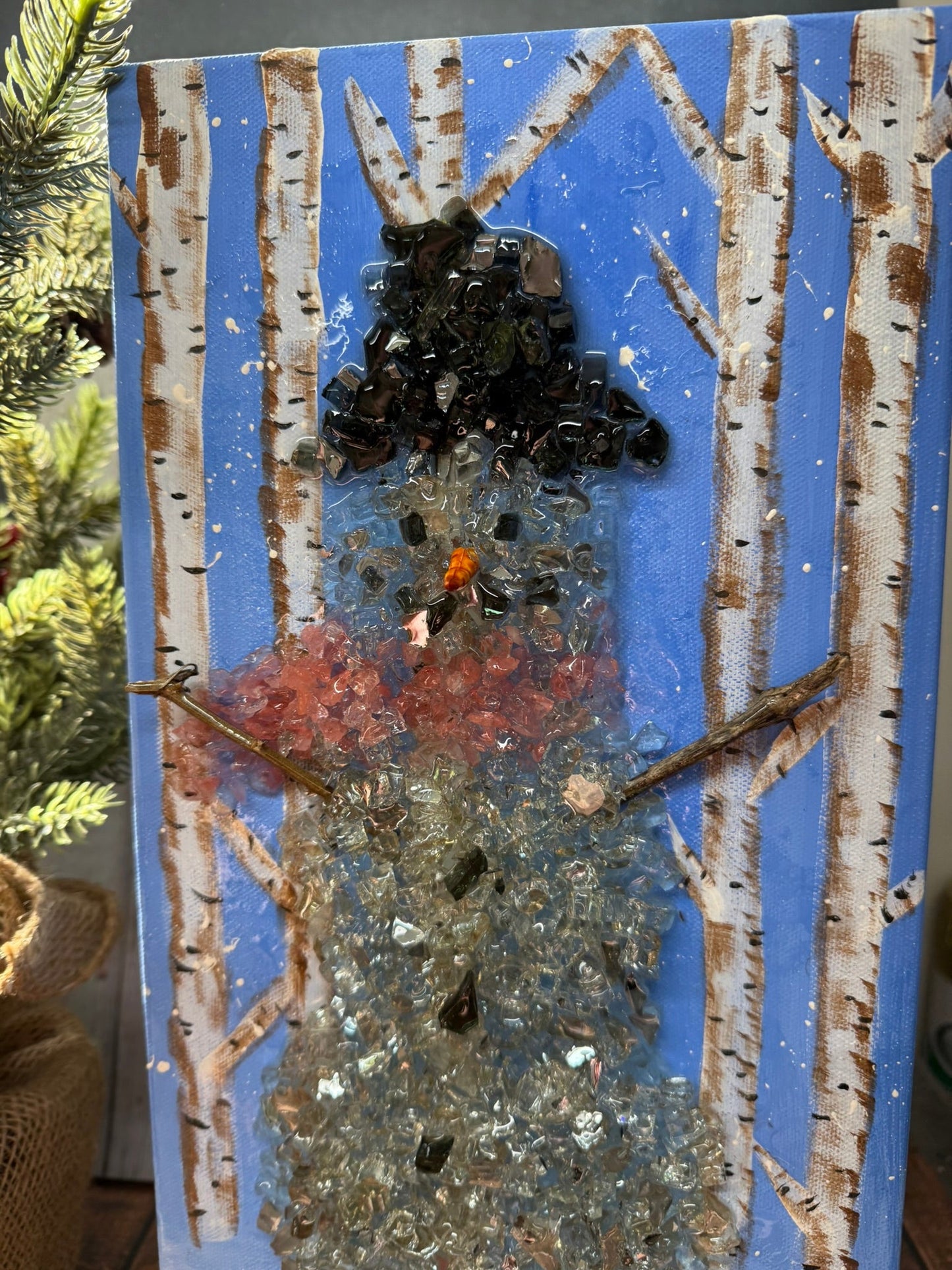 Snowman Winter Scene Resin Frame - Nifty Decor & More
