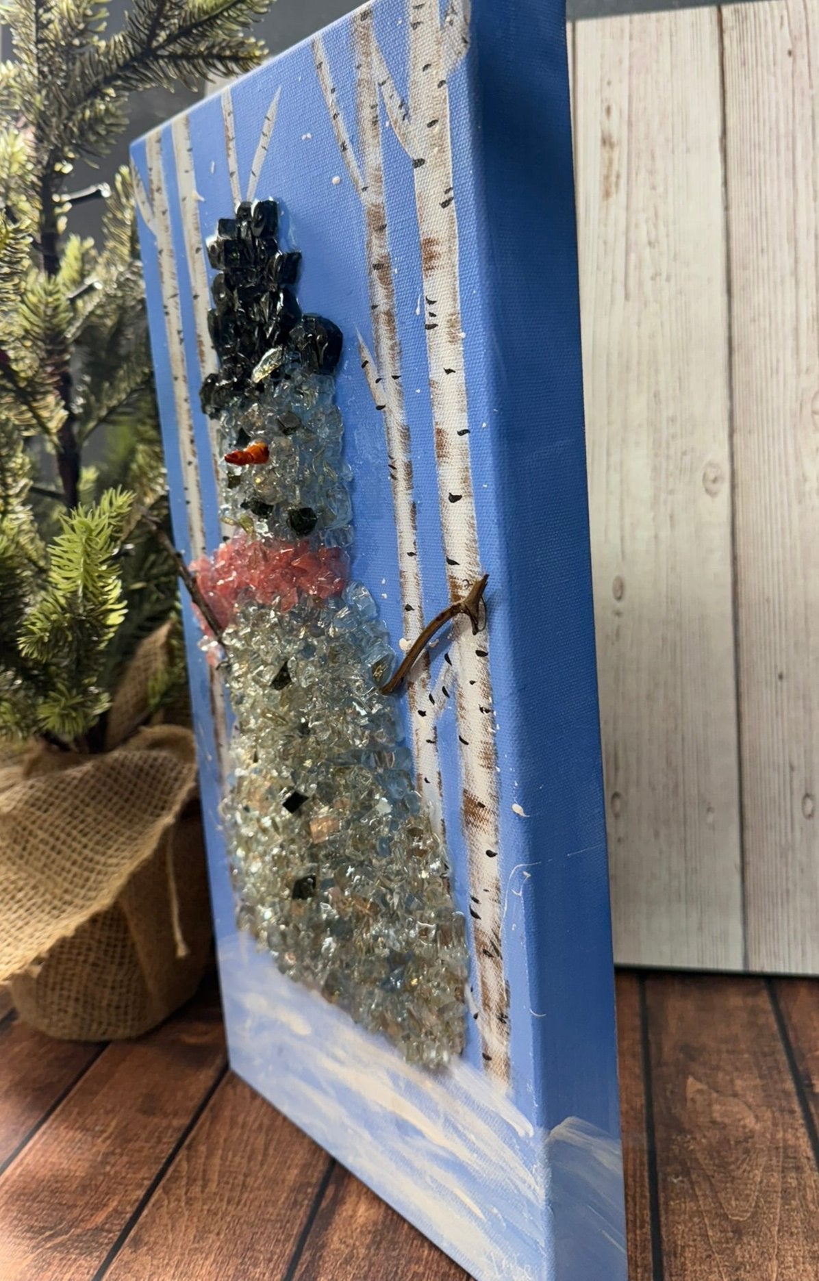 Snowman Winter Scene Resin Frame - Nifty Decor & More