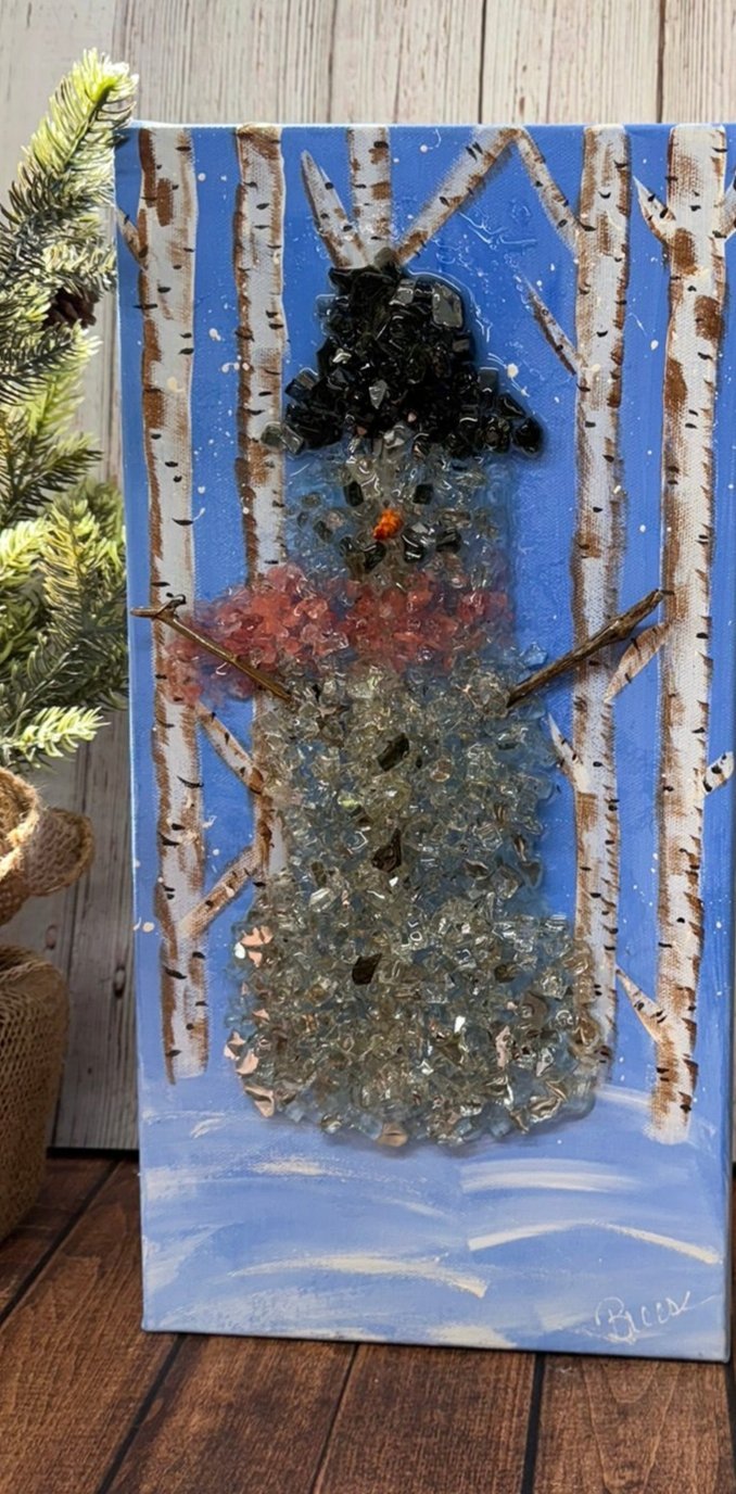 Snowman Winter Scene Resin Frame - Nifty Decor & More