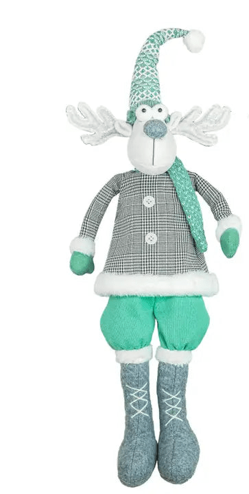 Snowy Sage Christmas Reindeer Dangle Leg - Nifty Decor & More