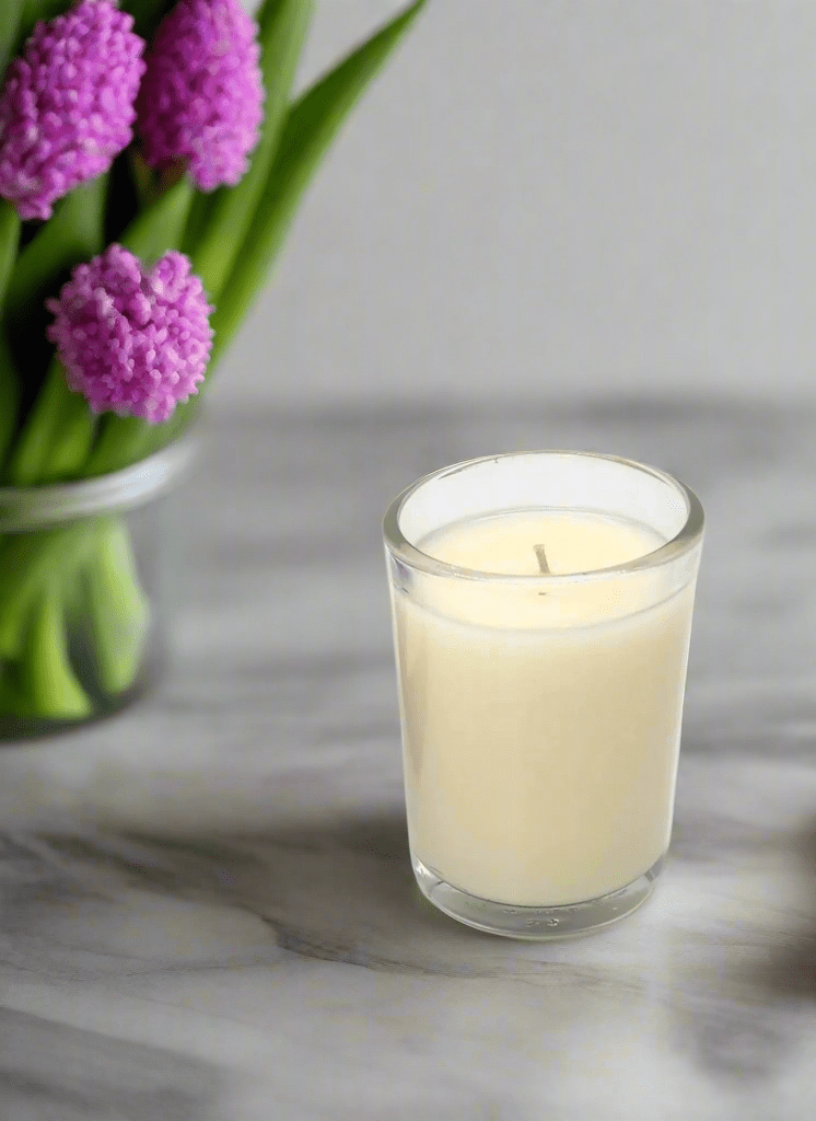 Spring Hyacinth 8 oz LUX Candle, Elegant Floral Scented Candle in Decorative Flower Box, Ideal Gift for Spring & Housewarming - Nifty Decor & More
