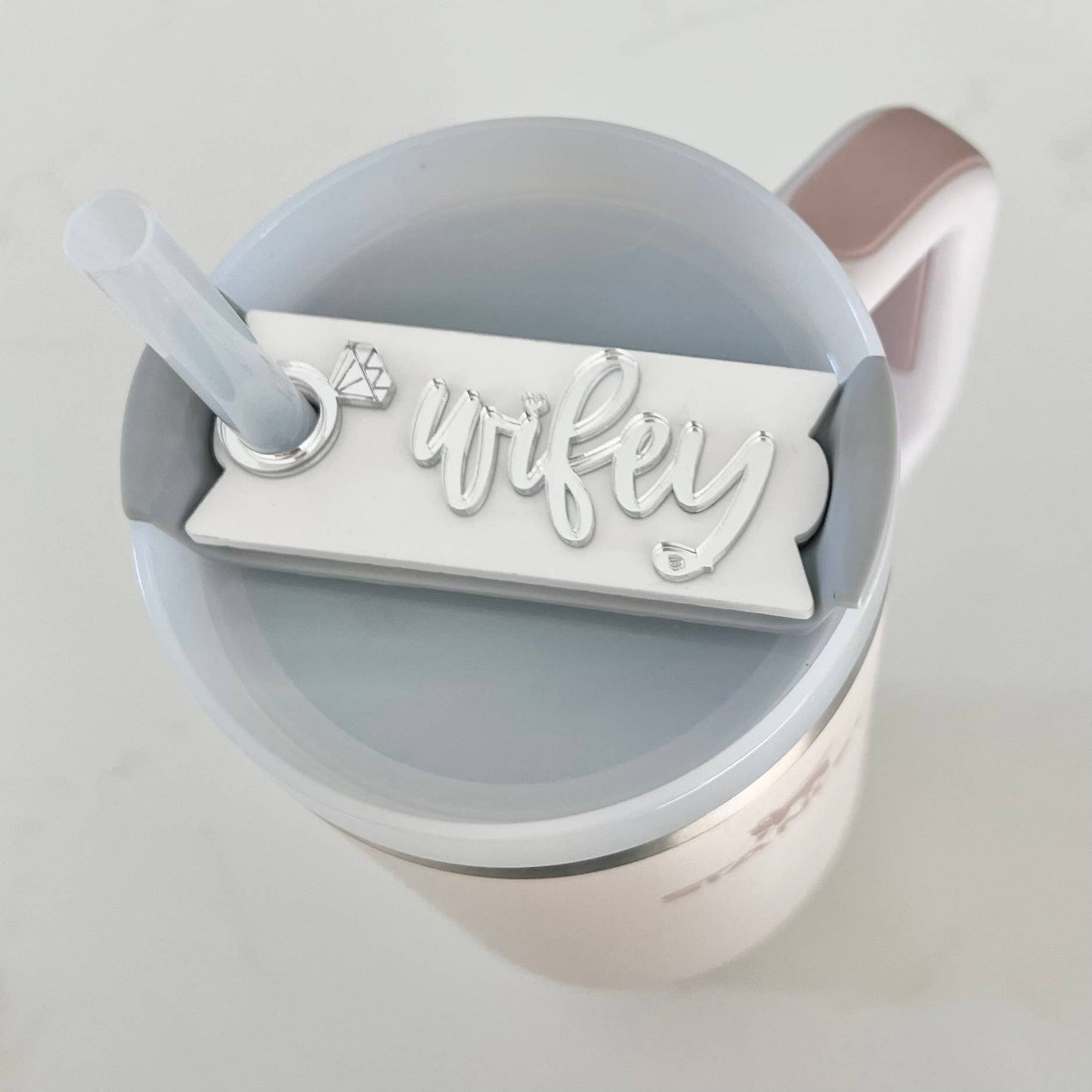 Stanley Cup Wifey Topper 40 OZ for Brides and Engaged Quencher 2.0