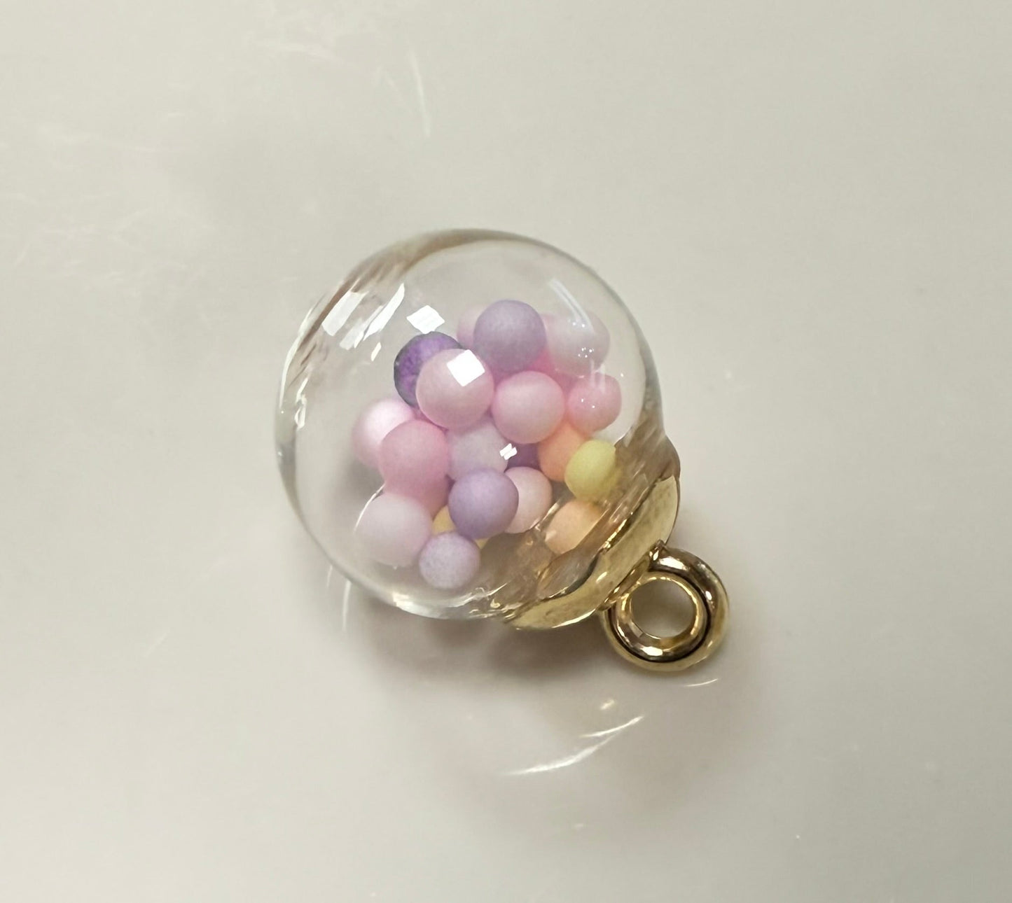 Star & Colorful Bead Glass Ball Pendant Charm, Unique Handcrafted Jewelry, Perfect Gift for Trendy Charm Lovers Girly Charm Colorful Bead