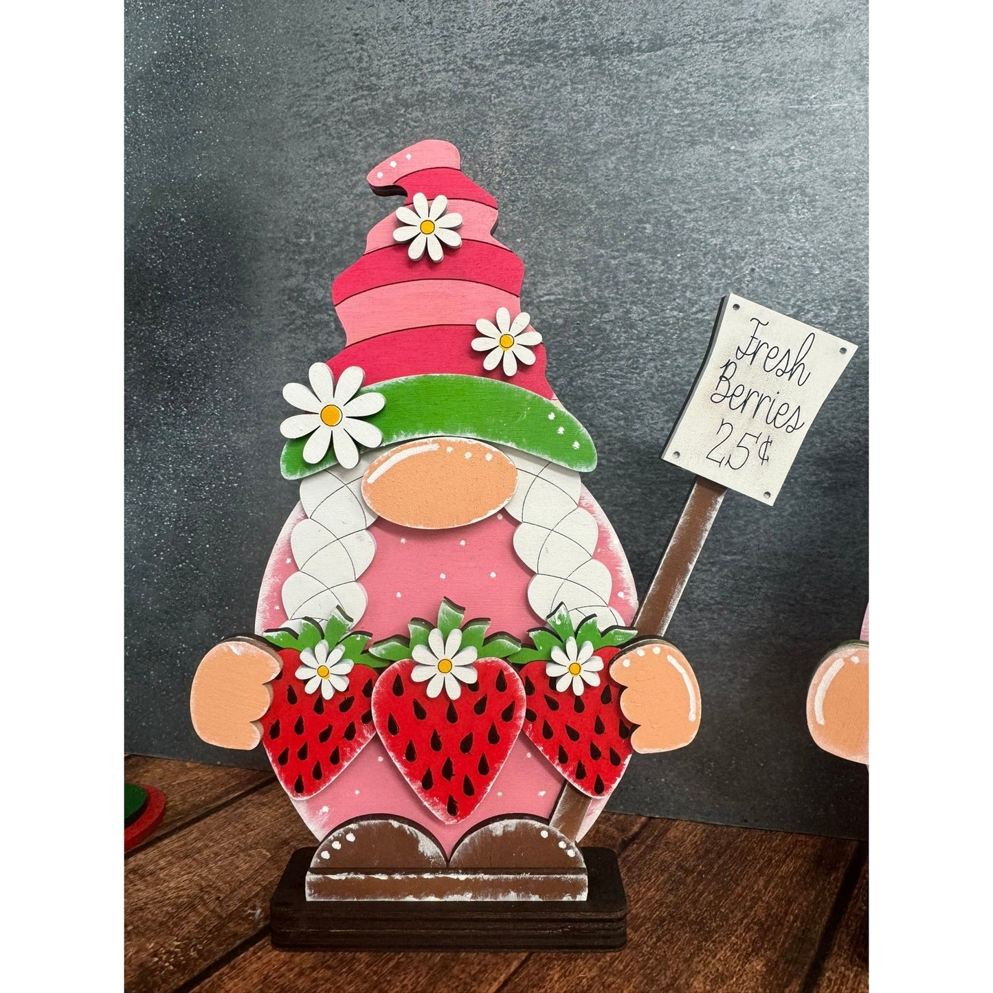 Strawberry Gnomes Summer Gnome Shelf Sitter Girl