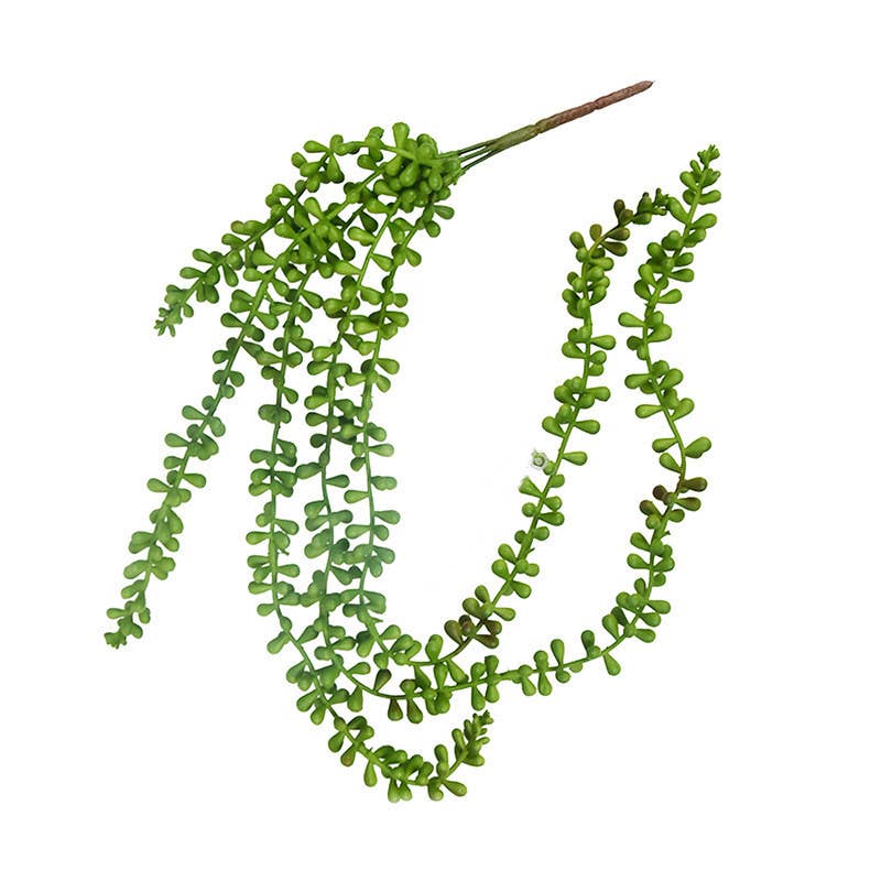 Succulents Soft Touch Faux String of Pearls Plant - Hanging Artificial Succulents for Home Decor & Indoor Garden
