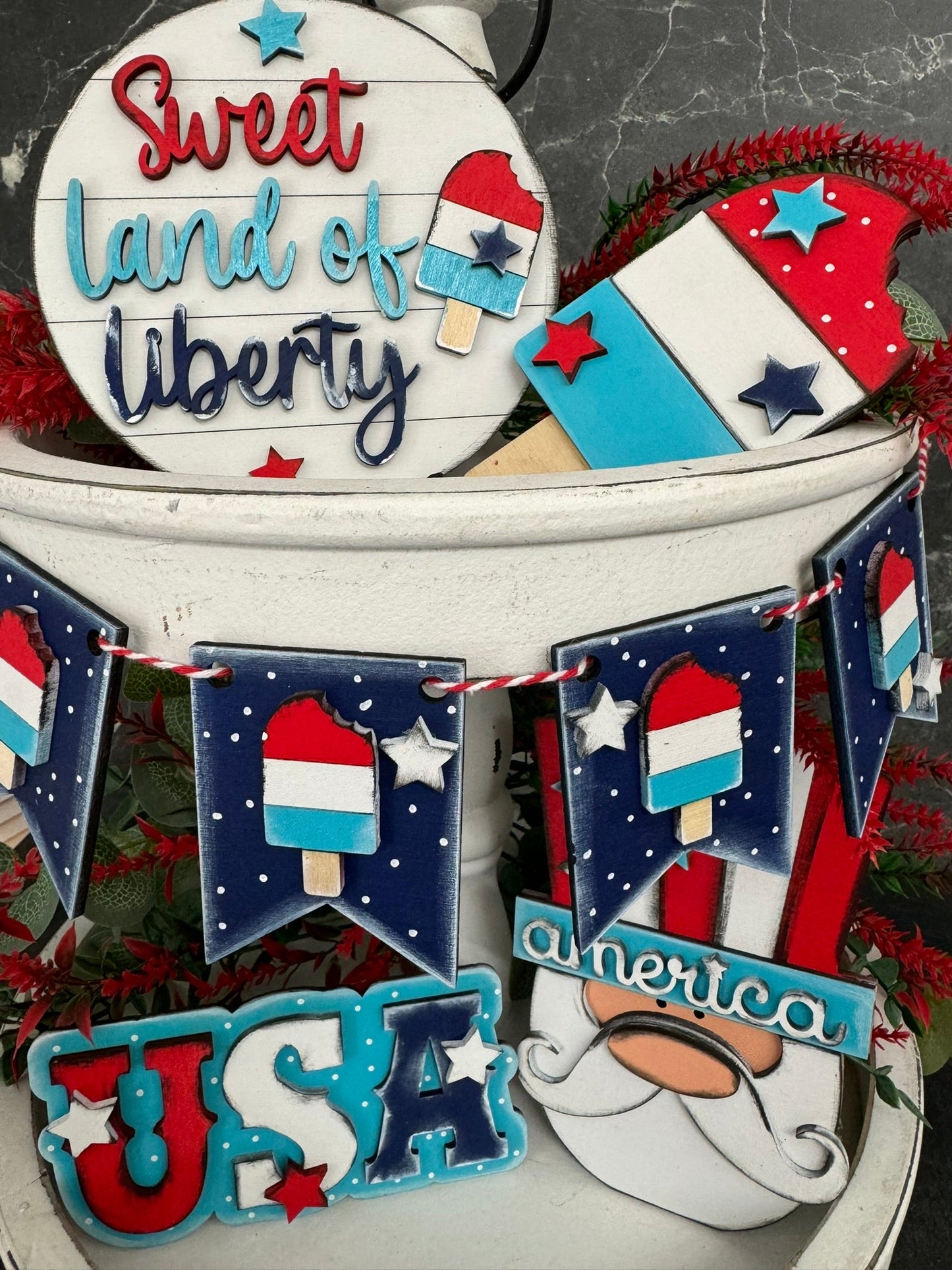 Sweet Land of Liberty Tiered Tray Tiered Tray