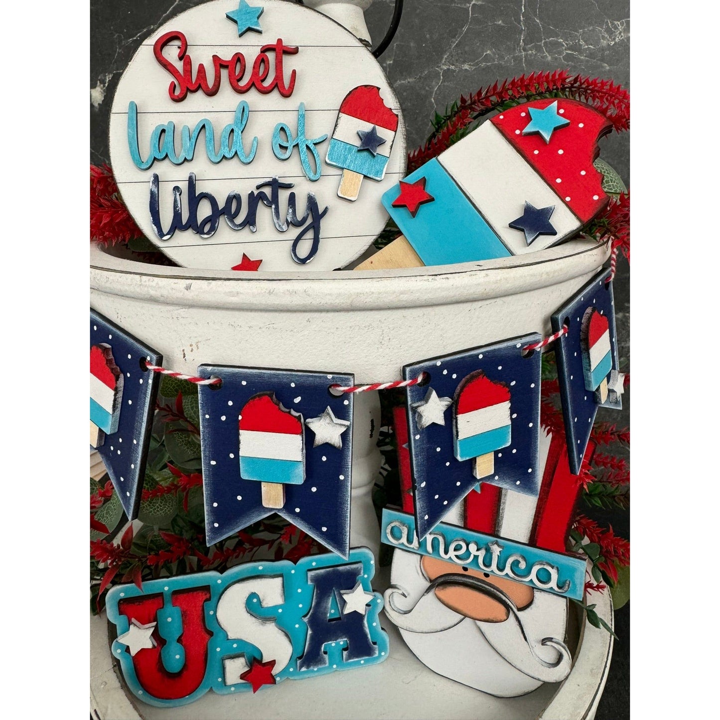 Sweet Land of Liberty Tiered Tray Tiered Tray