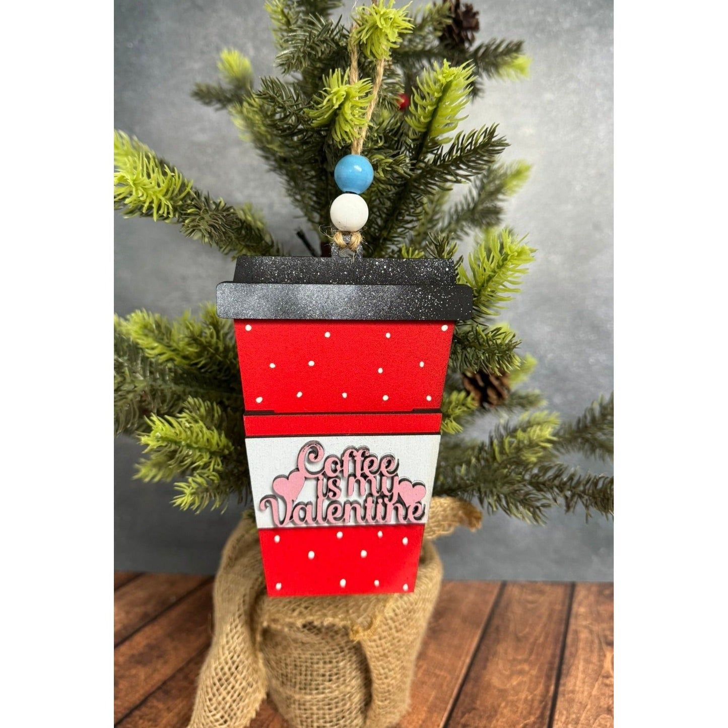 Valentine Latte Cup Ornament Gift Card Holder Valentine Gift Card Holder