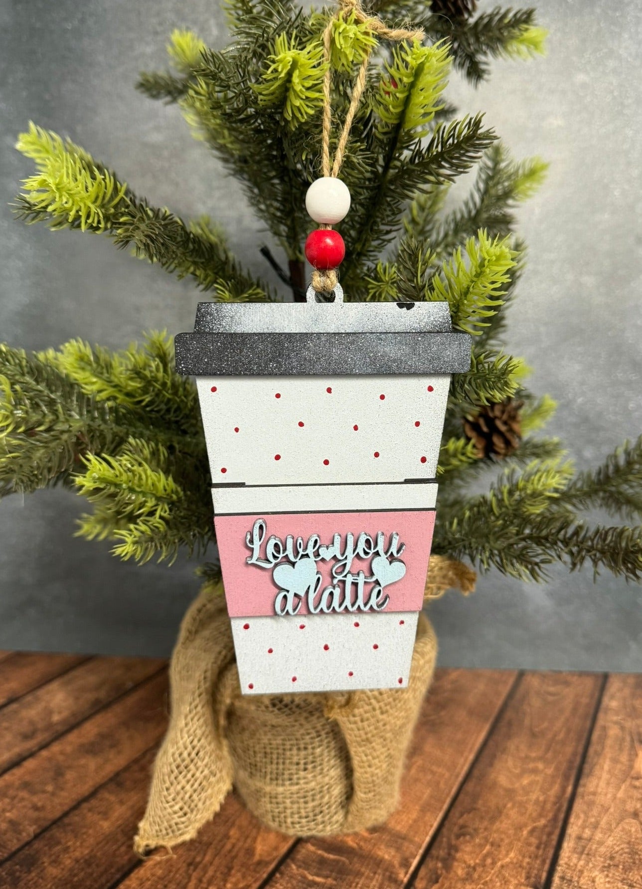 Valentine Latte Cup Ornament Gift Card Holder - Nifty Decor & More