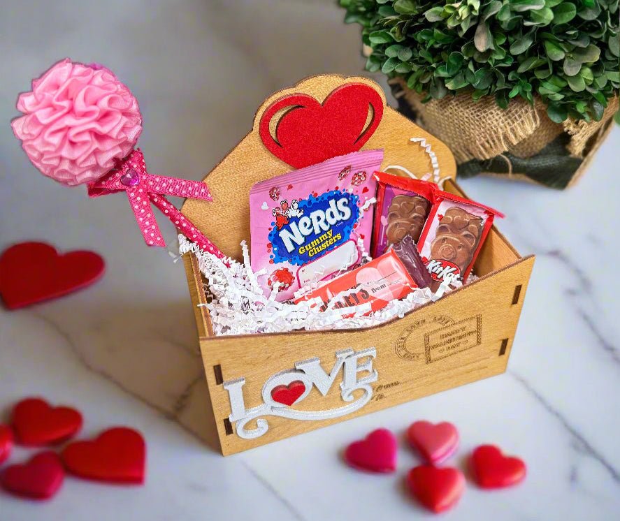 Valentine Love Letter Goodie Box - Fill with Special Gifts | Unique Candy Gift Box Idea for Sweethearts