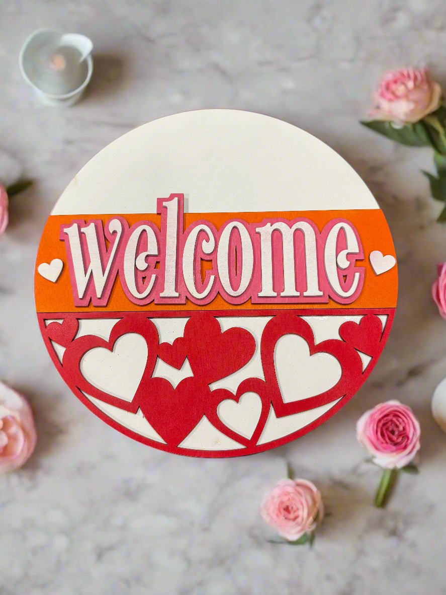 Valentine Sign Hangers Welcome