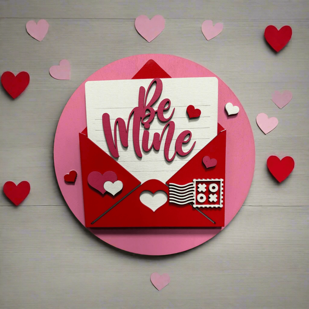 Valentine Sign Hangers Be Mine Letter