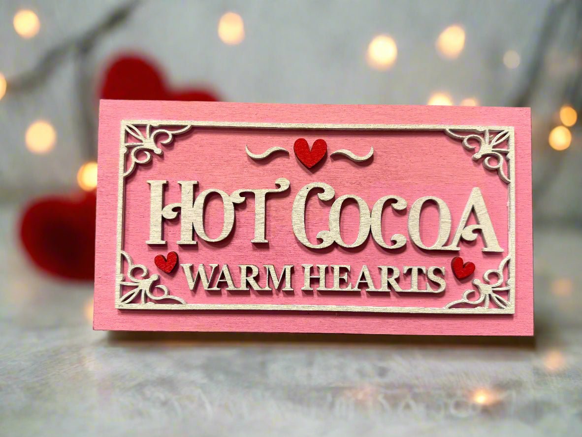 Valentine Sign Shelf Sitters Hot Cocoa