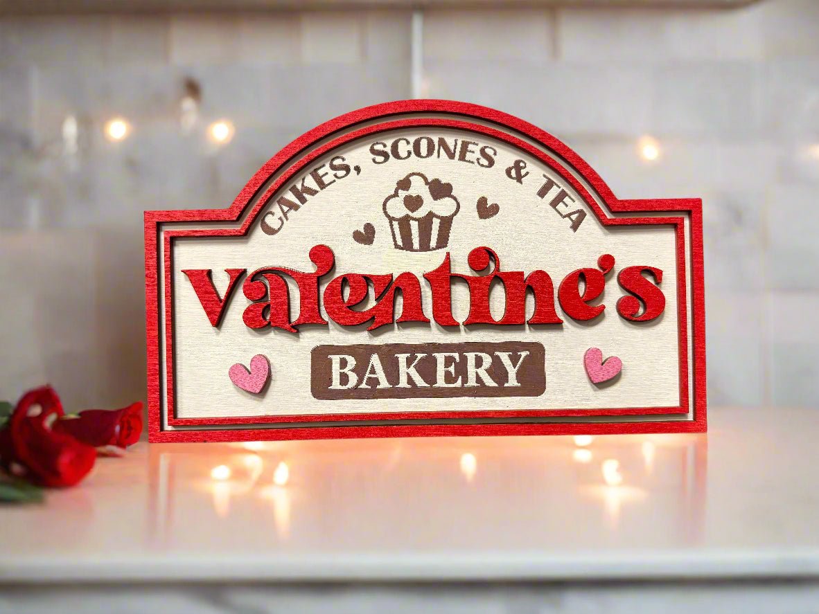 Valentine Sign Shelf Sitters Bakery