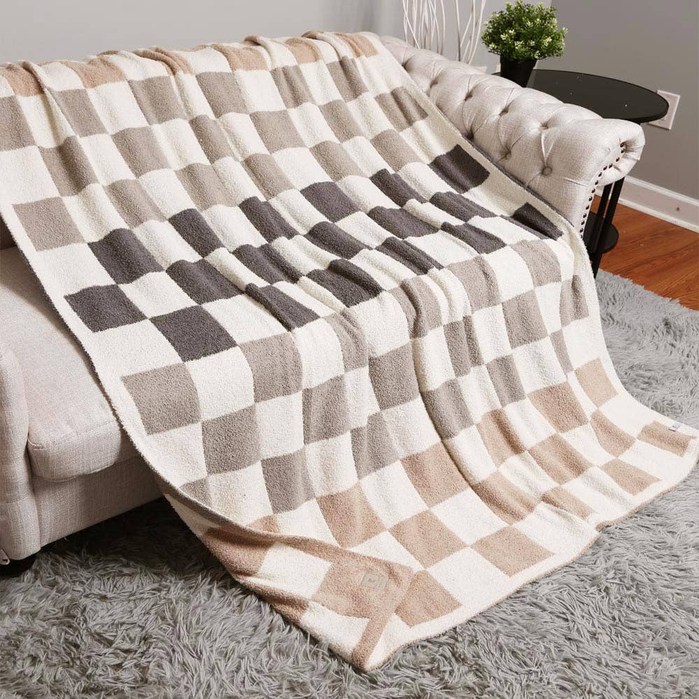 Vibrant Multicolor Checkered Reversible Throw Blanket, Cuddle-Ready Cozy Home Essential, Fabulous Gift Idea Throw Blanket