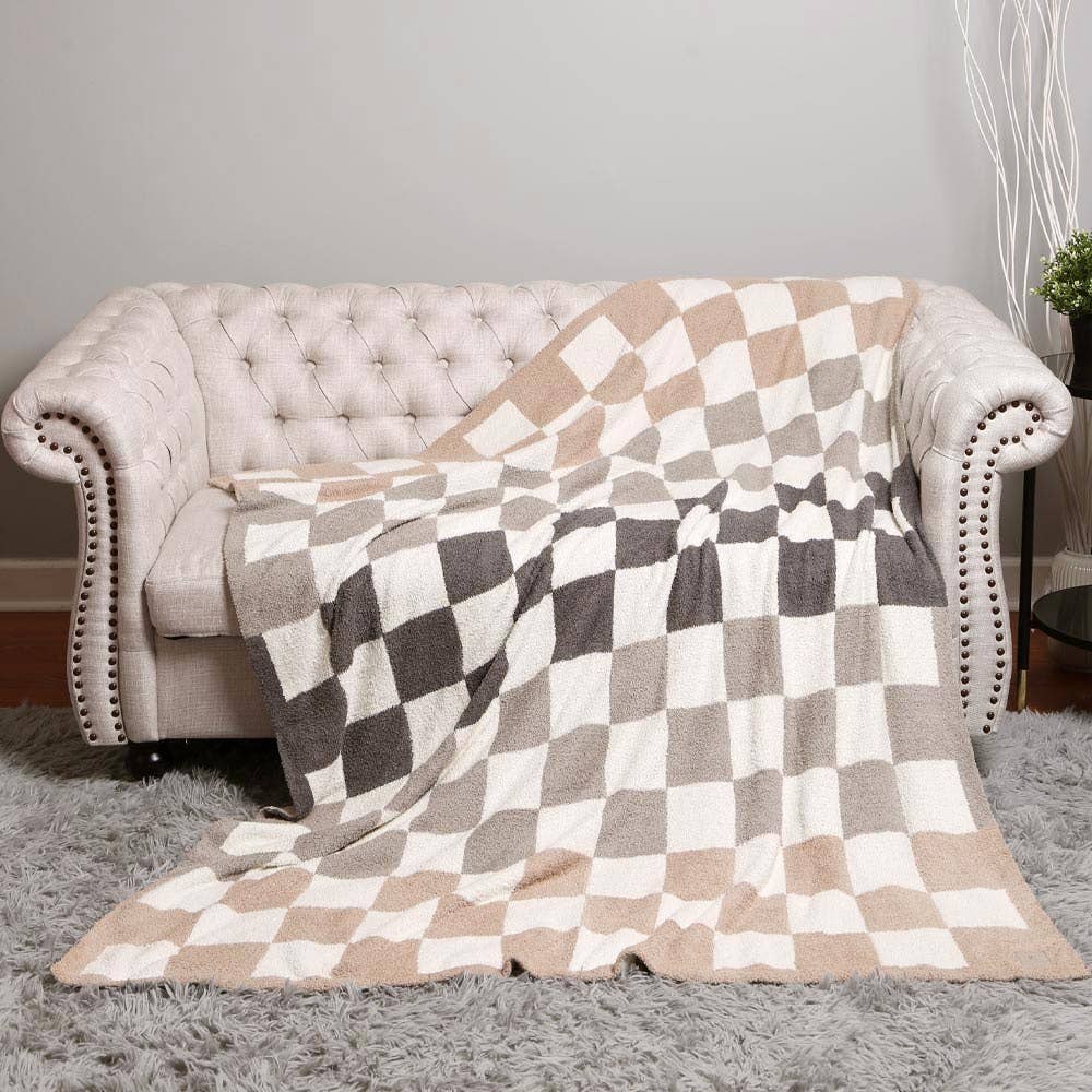 Vibrant Multicolor Checkered Reversible Throw Blanket, Cuddle-Ready Cozy Home Essential, Fabulous Gift Idea Throw Blanket