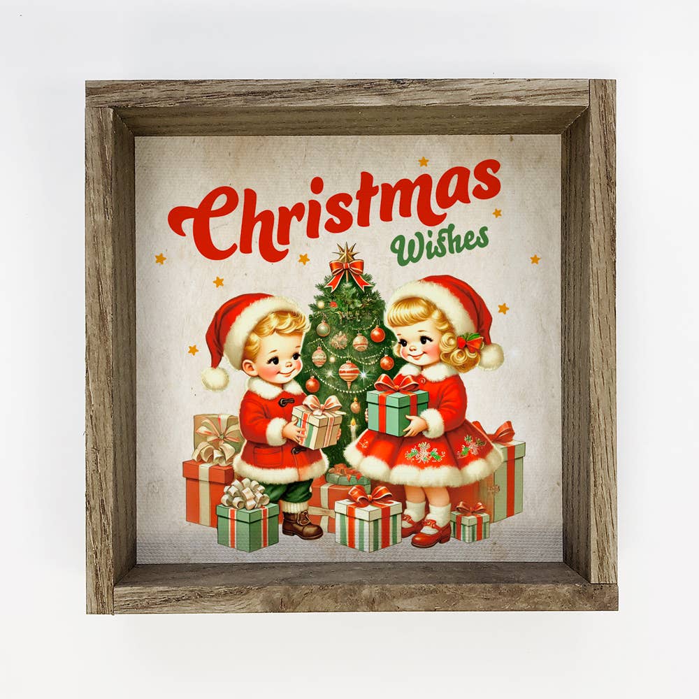 Vintage 1950s Christmas Signs with Retro Santa - Nifty Decor & More