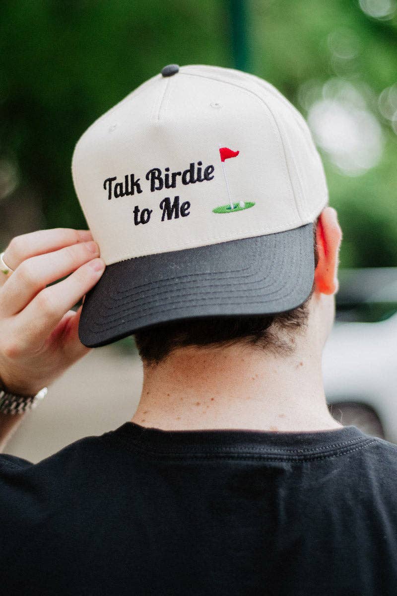 Vintage Talk Birdie To Me Men’s Trucker Hat, Classic Casual Headwear for Men, Unique Birthday Gift Trucker Hats