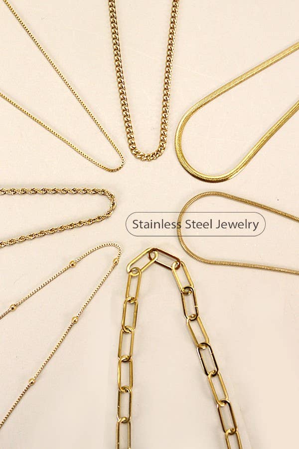 Waterproof Stainless Steel Necklace, Tarnish - Free Statement Jewelry, Ideal Gift for Trendsetters - Nifty Decor & More
