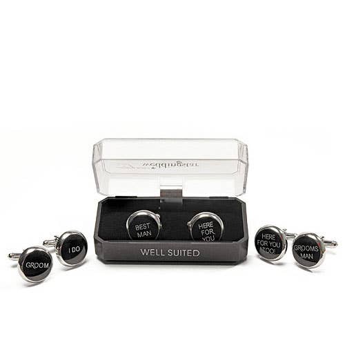Wedding Novelty Cufflinks - One Pair Printed Set cufflinks