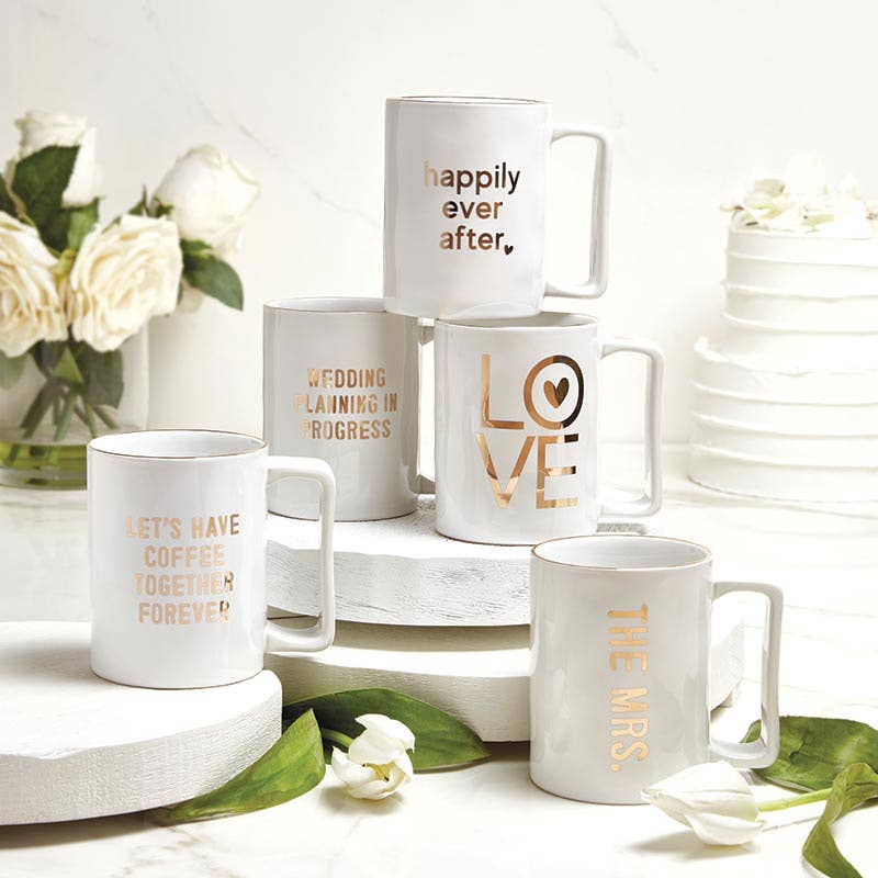 Wedding Planning Gold Foil Organic Mug Tumblers