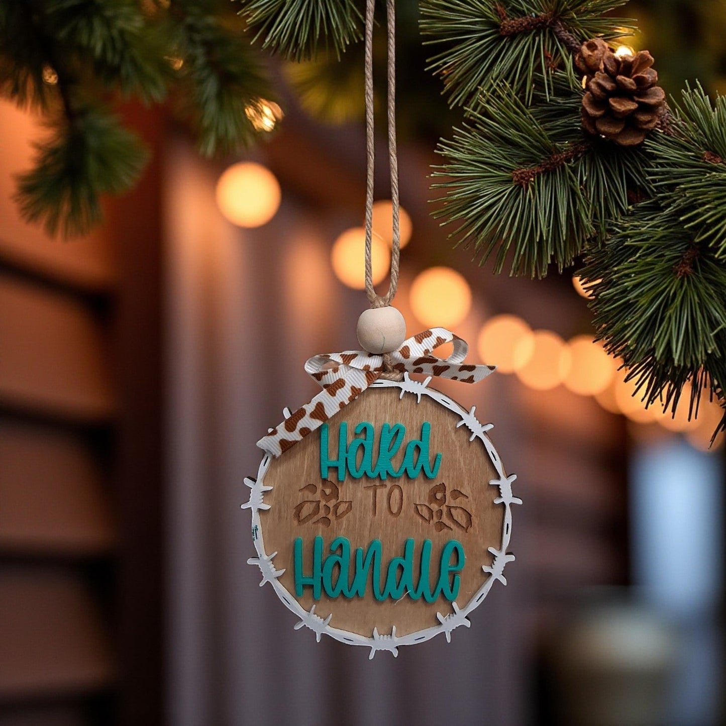 Western Hard To Handle Ornaments Christmas Ornament Barbed Wire
