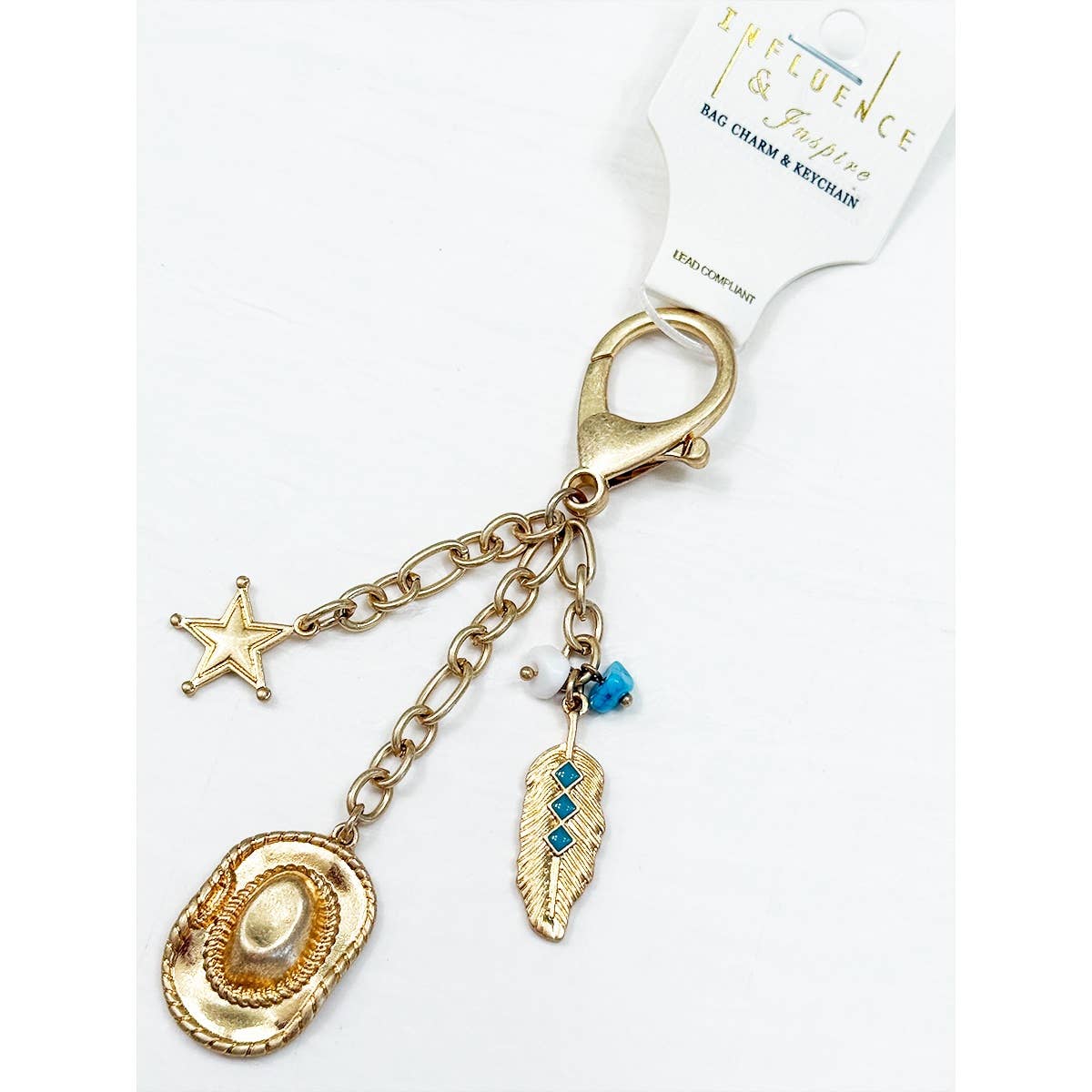 Western Style Bag Charms, Rustic Mixed Design Accessory for Bags and Keys, Unique Gift for Cowgirls and Cowboys - Nifty Decor & More
