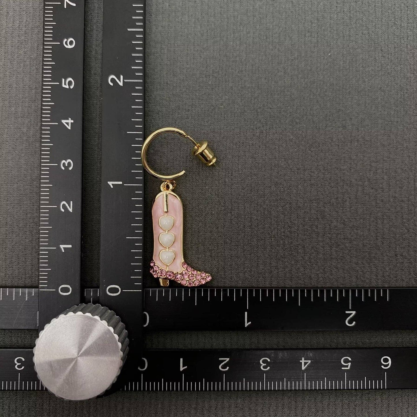 Western Style Enamel Boots Charm Post Earrings Dangle Earrings