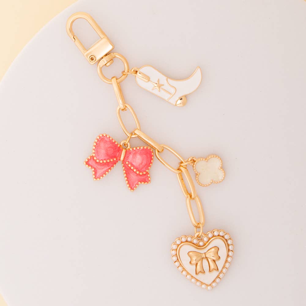 Western Theme Bag Charm Keychain