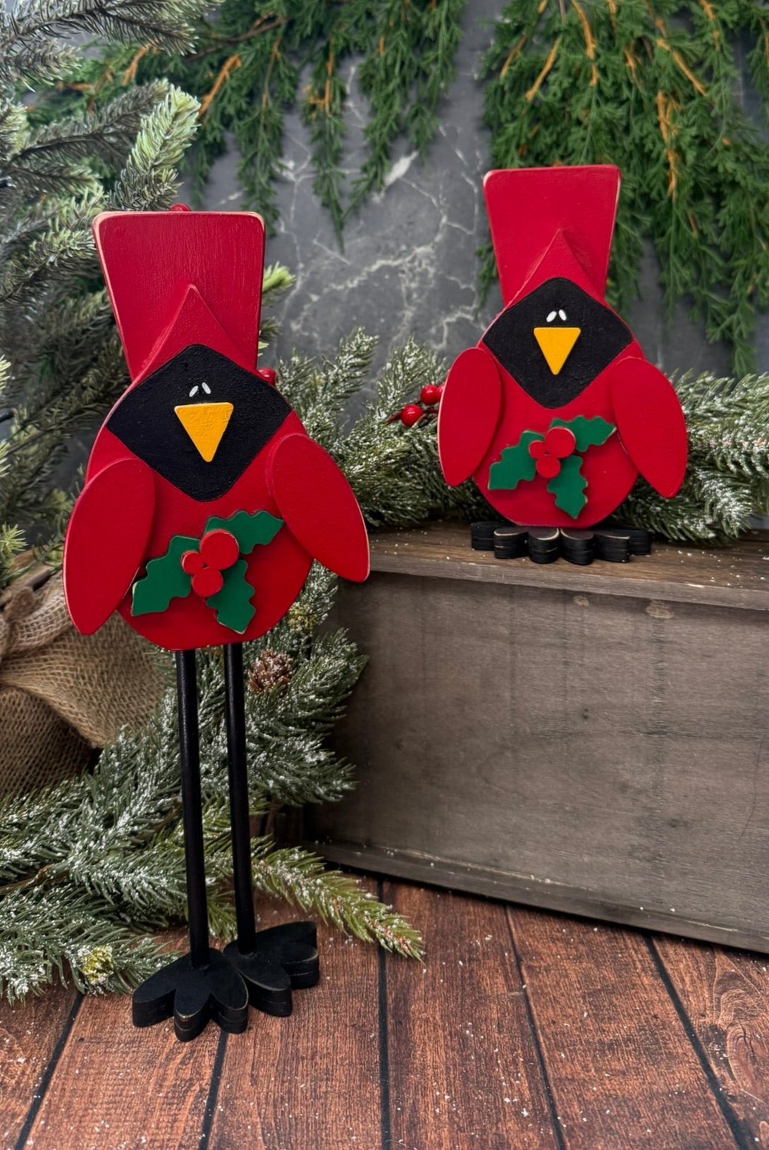 Whimsical Cardinal Set - Nifty Decor & More