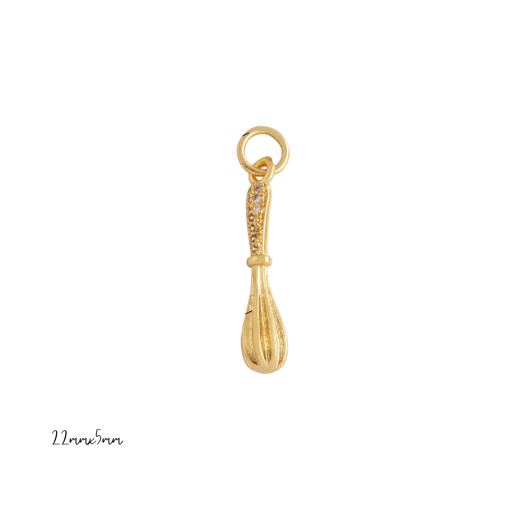 Whisk Charm, Cute Miniature Baking Tool, Add - On for Bracelet or Necklace, Perfect Gift for Bakers & Foodies - Nifty Decor & More