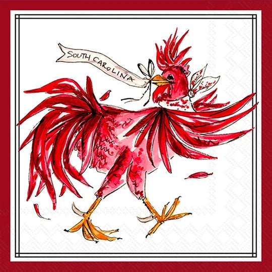 White Rooster Hometown Pride Cocktail Napkin - Nifty Decor & More