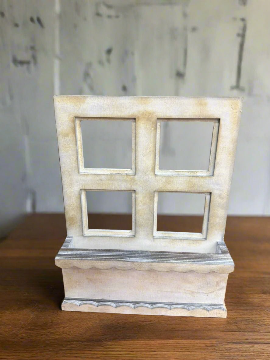 Window Box Interchangeable Base | Farmhouse Style Decor for Every Season | Home Decor Idea Table decor White