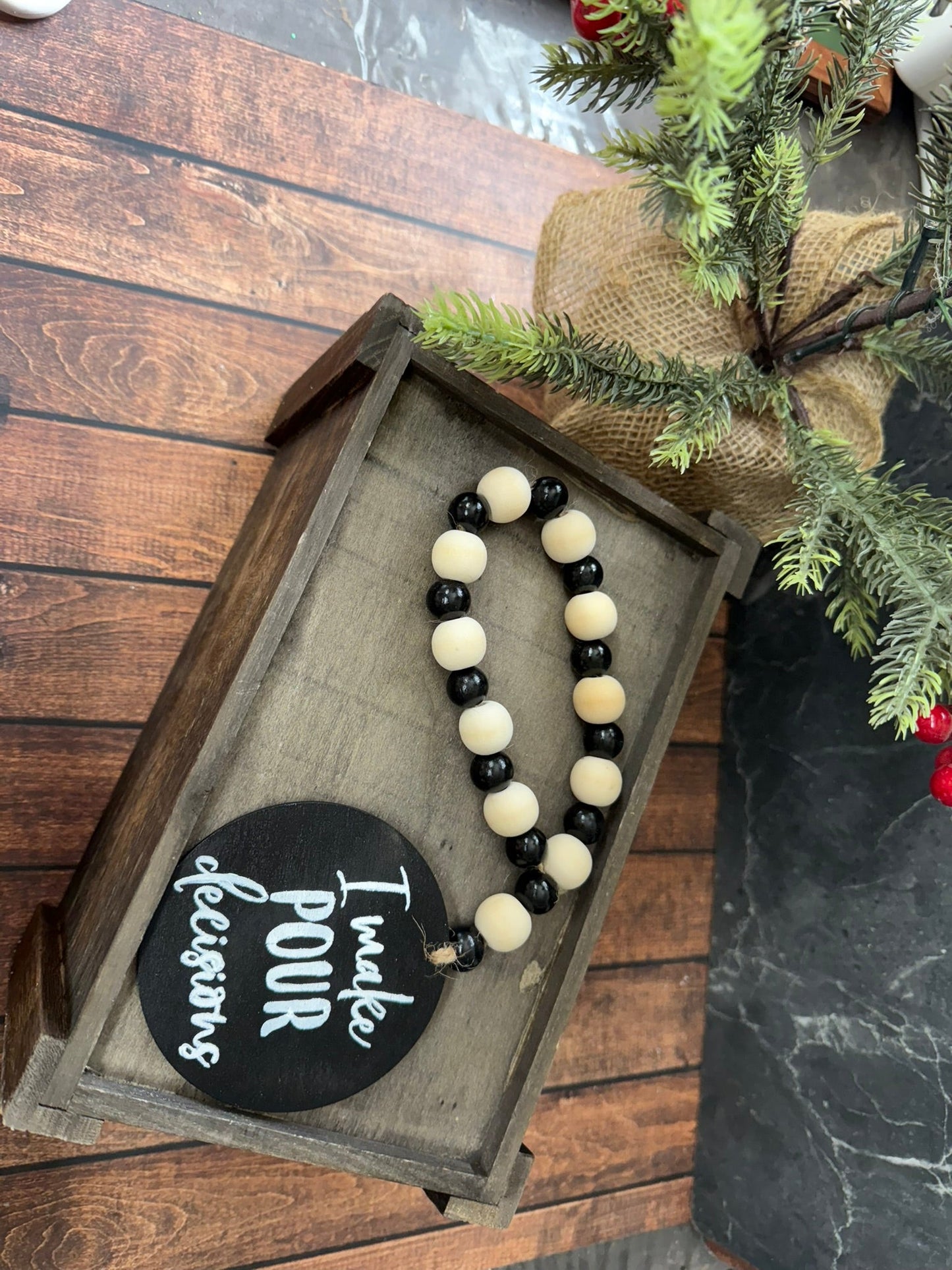 Wine Bottle Bead Garland