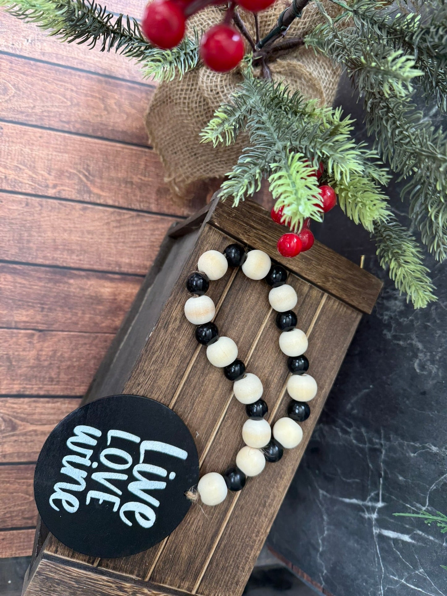 Wine Bottle Bead Garland