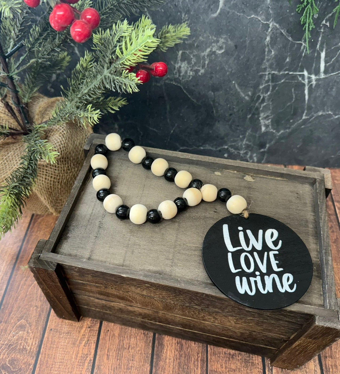 Wine Bottle Bead Garland