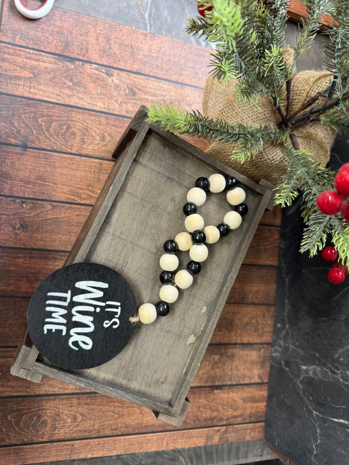 Wine Bottle Bead Garland