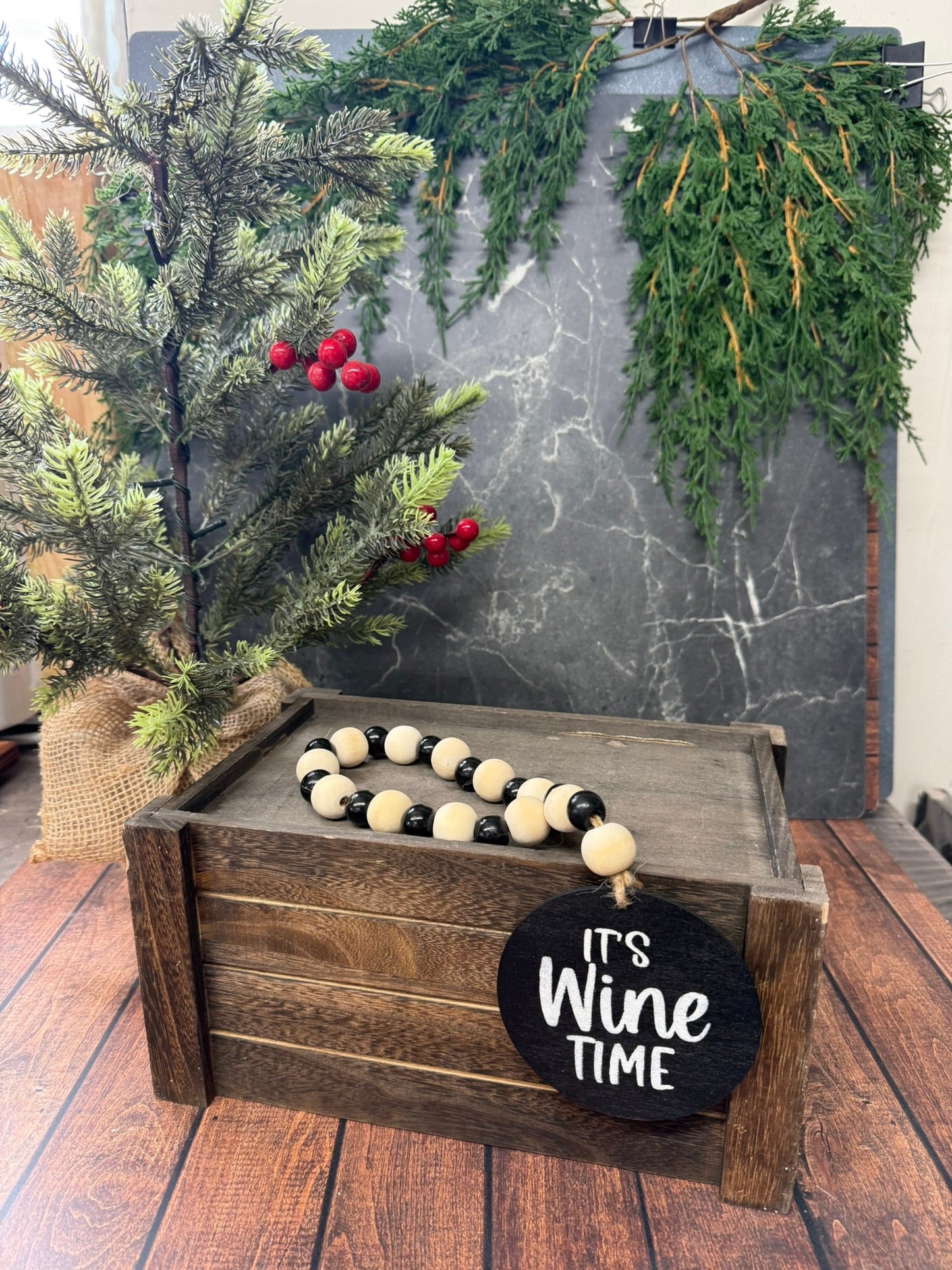 Wine Bottle Bead Garland