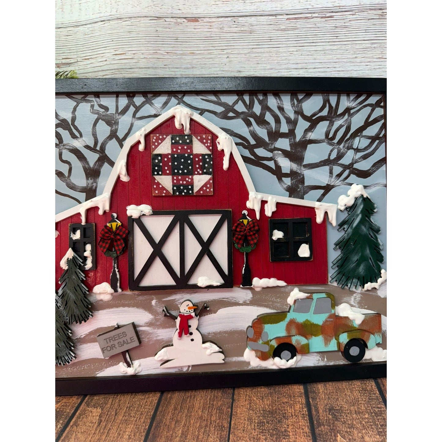 Winter Barn Scene - Nifty Decor & More