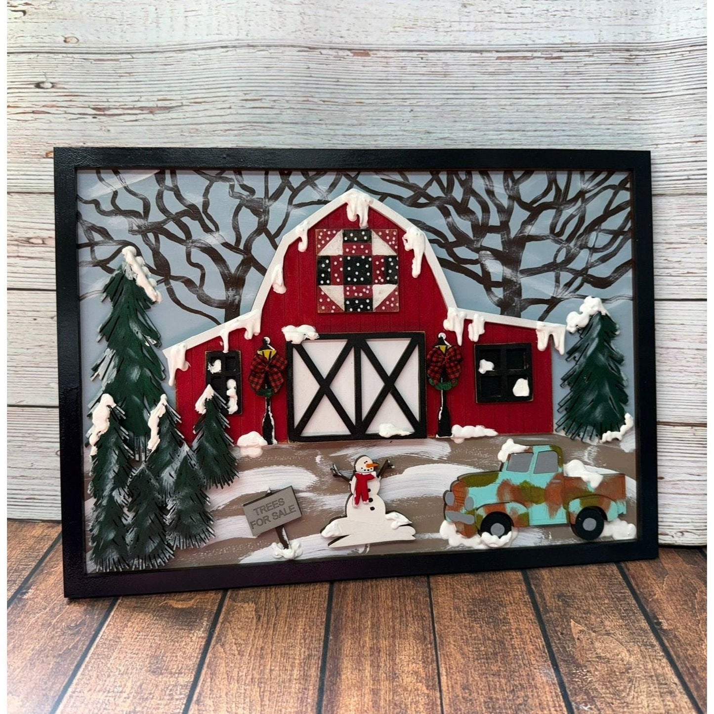 Winter Barn Scene - Nifty Decor & More