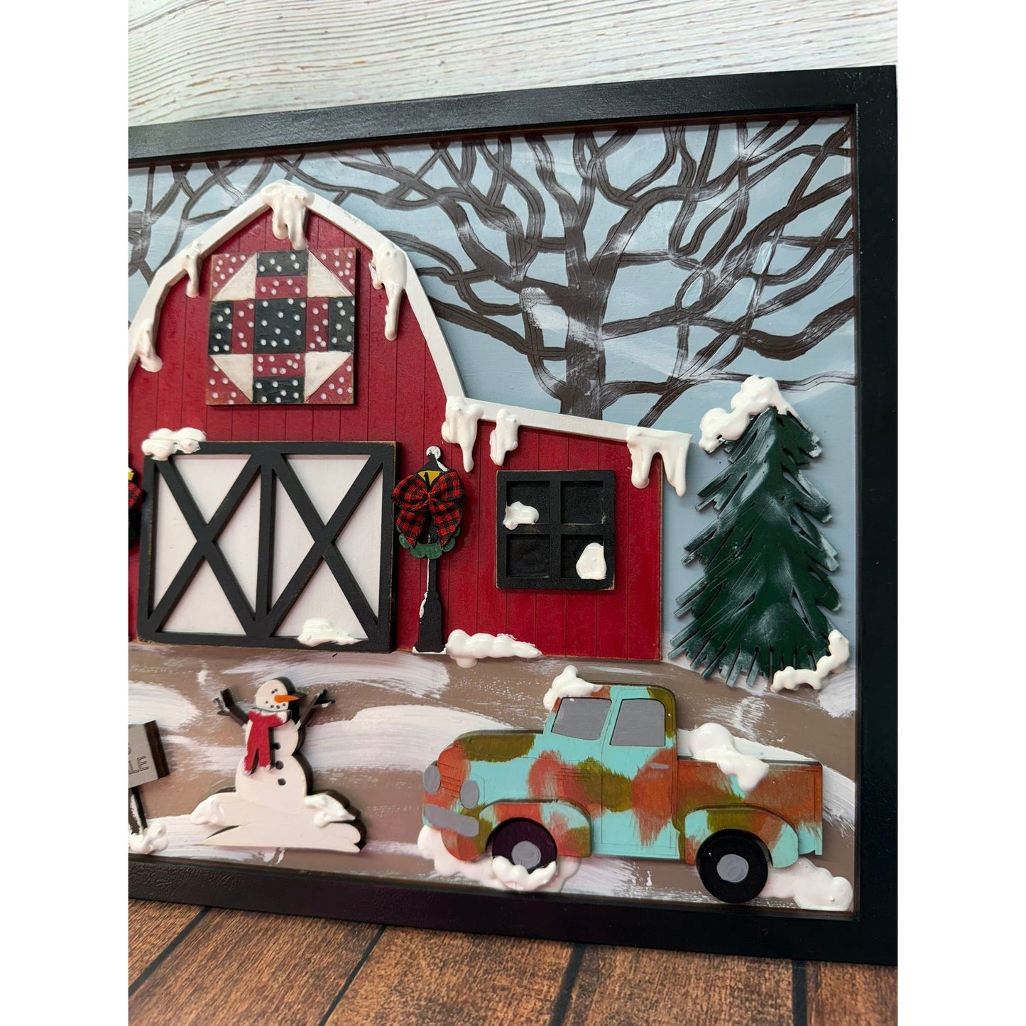 Winter Barn Scene - Nifty Decor & More