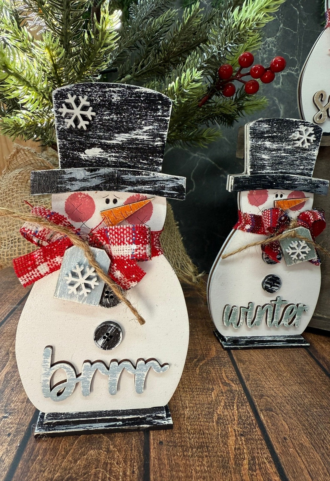 Winter Snowmen Trio Set - Nifty Decor & More