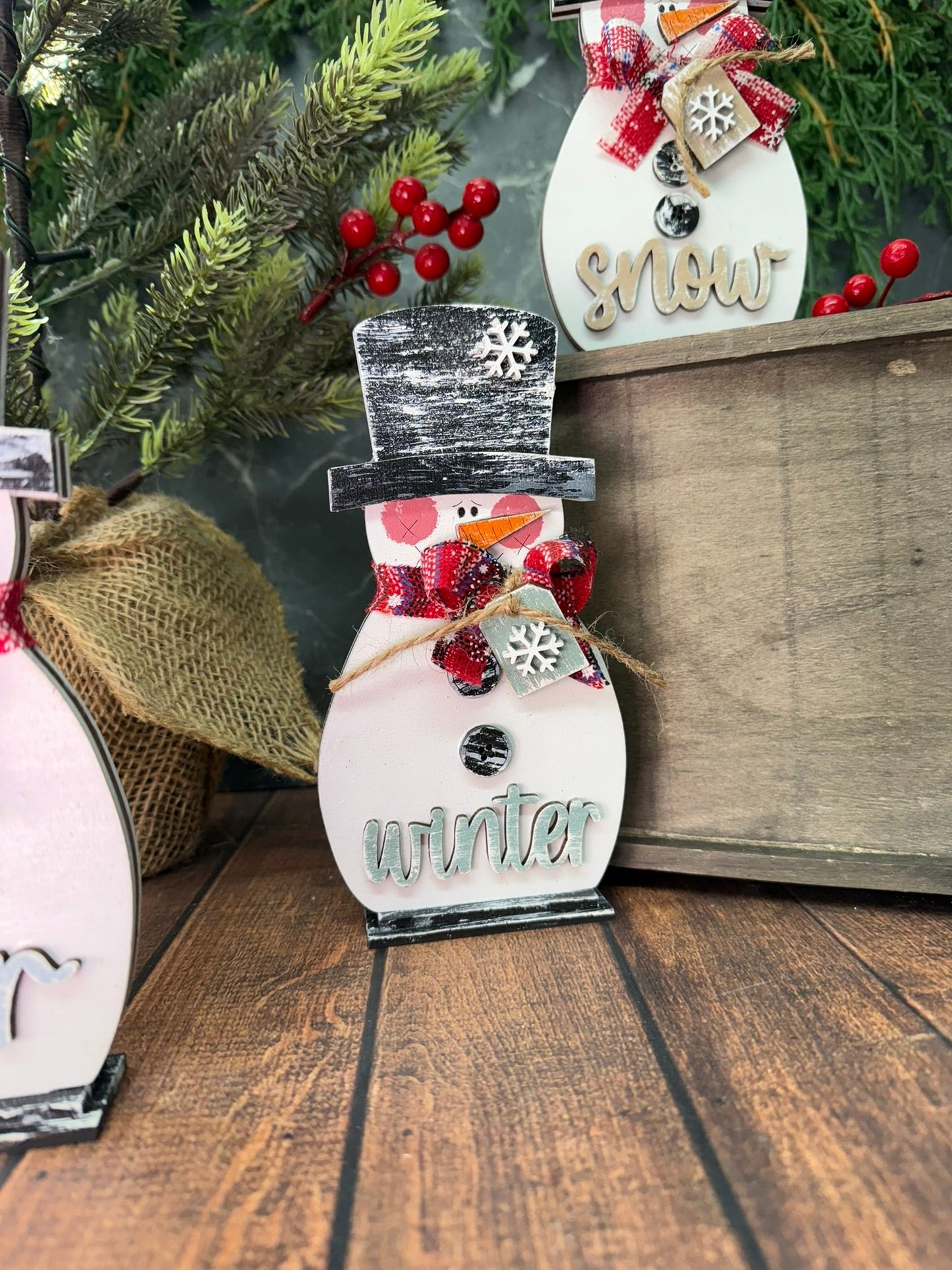 Winter Snowmen Trio Set - Nifty Decor & More