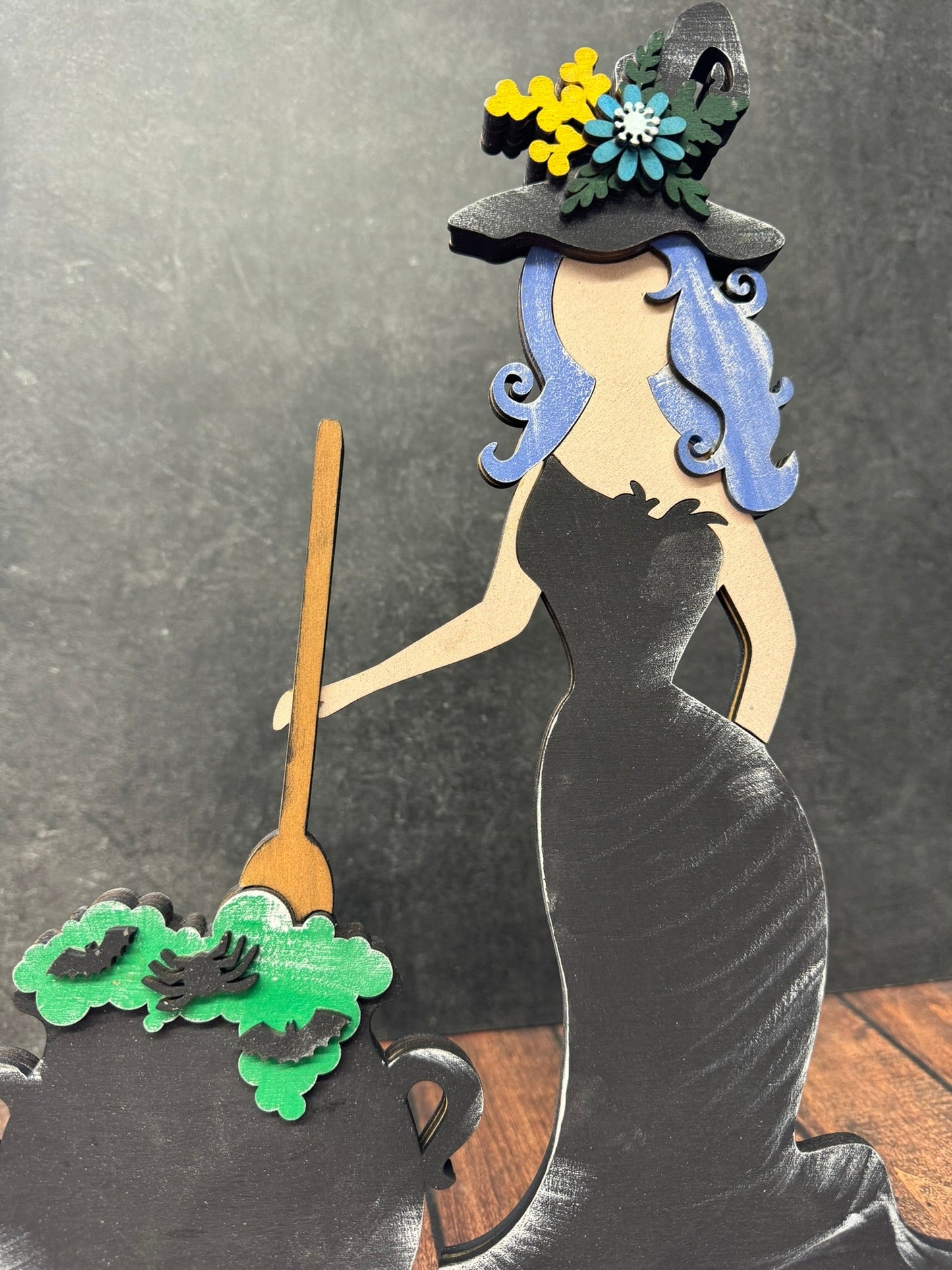 Witch with Cauldron - Nifty Decor & More
