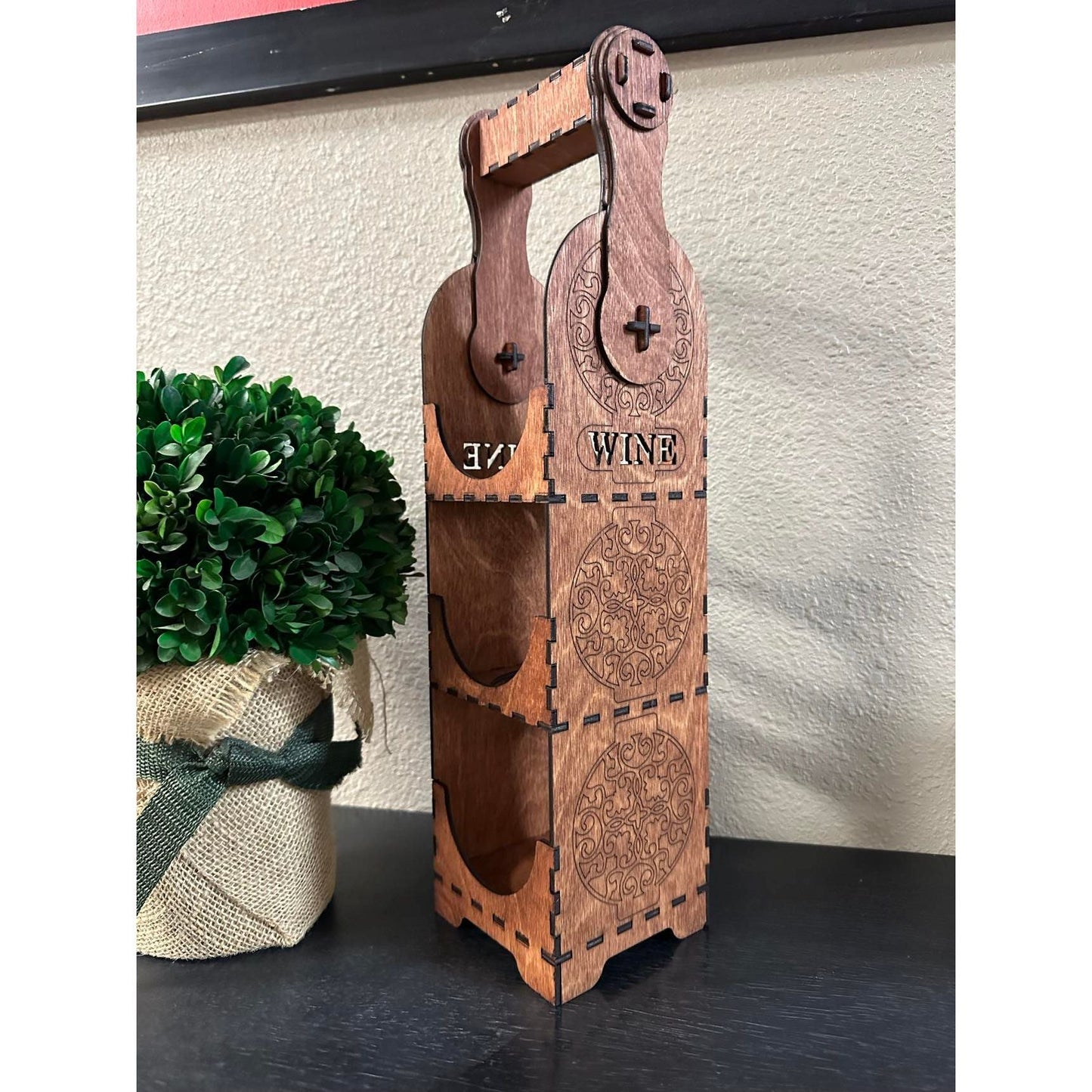Wood Wine Bottle Holder Wine Bottle Holder