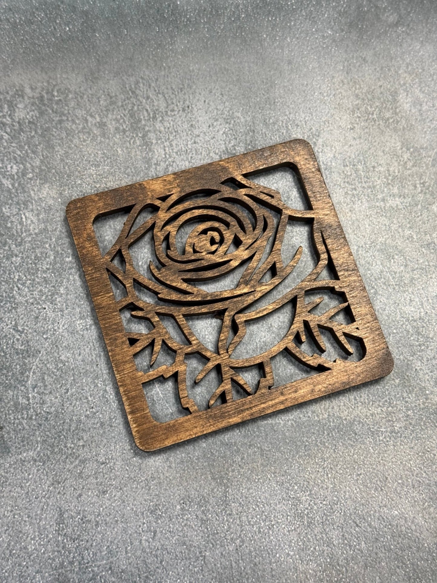 Wooden Rose Coasters - Nifty Decor & More