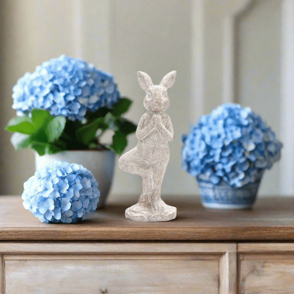 Yoga Bunny Figurines – Cute & Whimsical Home Decor, Perfect Gift for Animal Lovers, Yoga Enthusiasts Bunny figurine Large