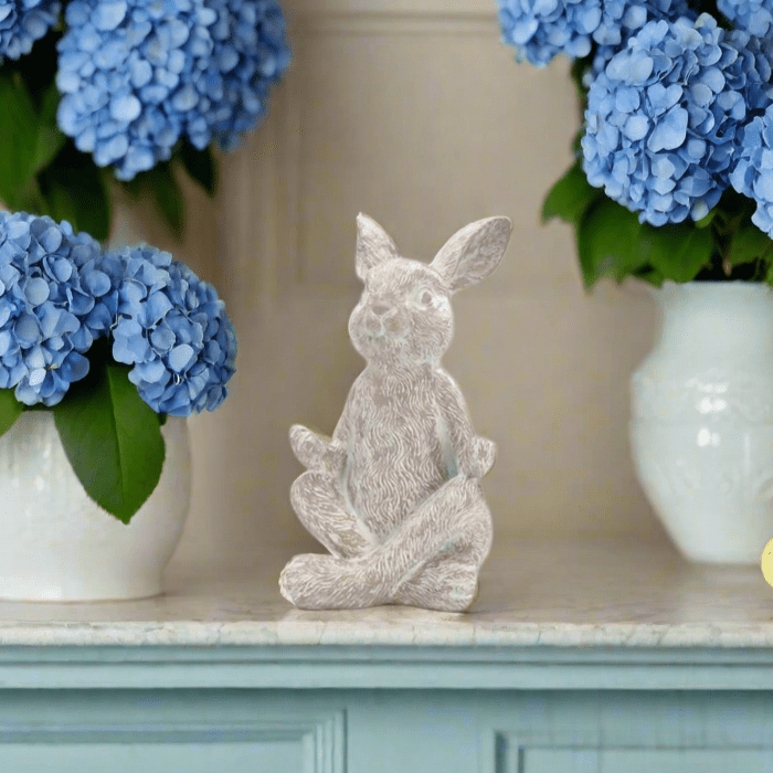 Yoga Bunny Figurines – Cute & Whimsical Home Decor, Perfect Gift for Animal Lovers, Yoga Enthusiasts Bunny figurine Medium