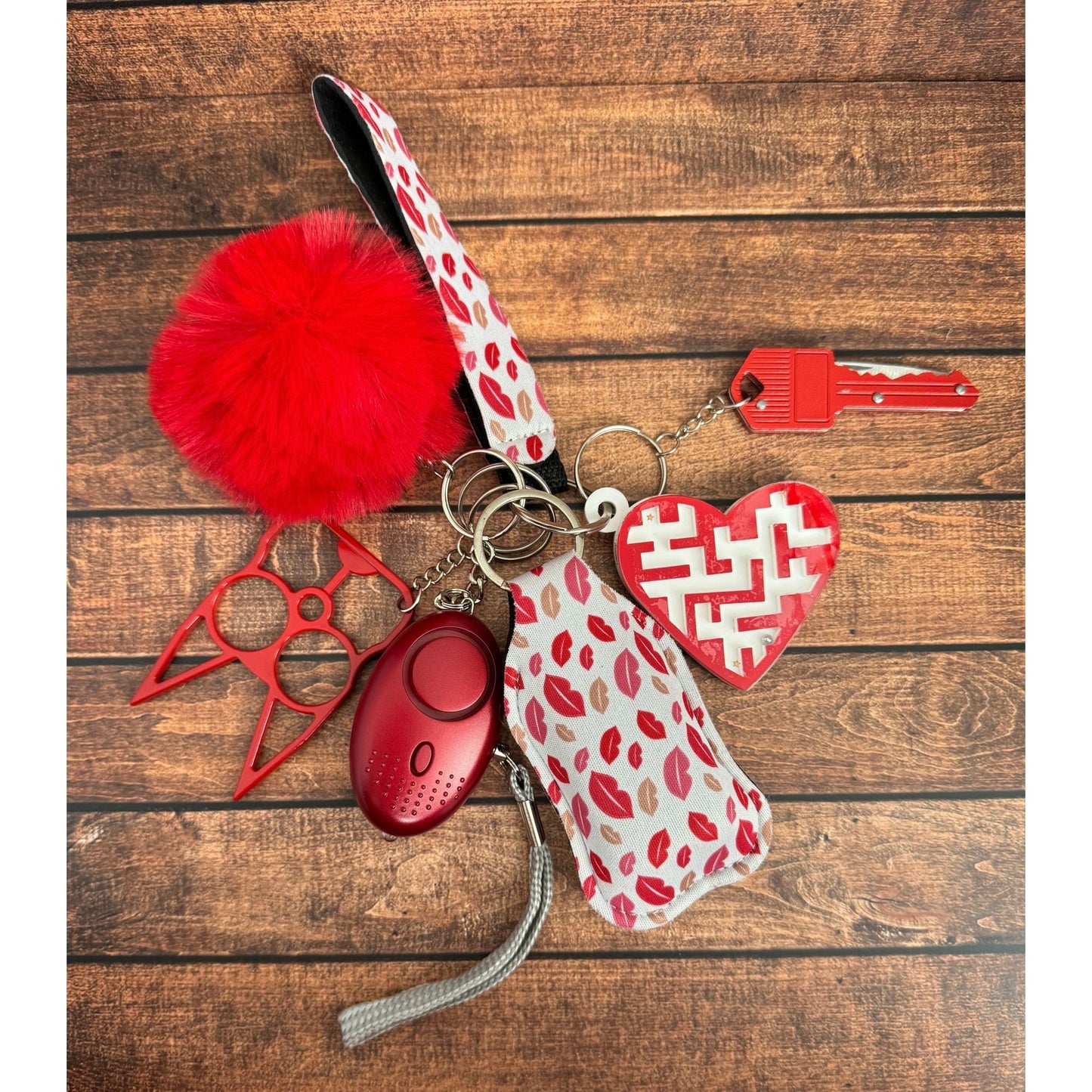 You’re A-Maze-ing Keychains Lips Pom Pom - Self Defense